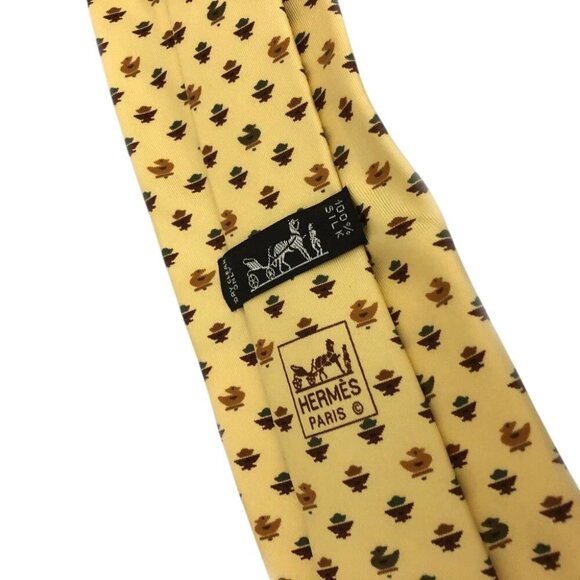 237133BR (S1) Hermes Tie Multicolor Silk - Picture 7 of 8